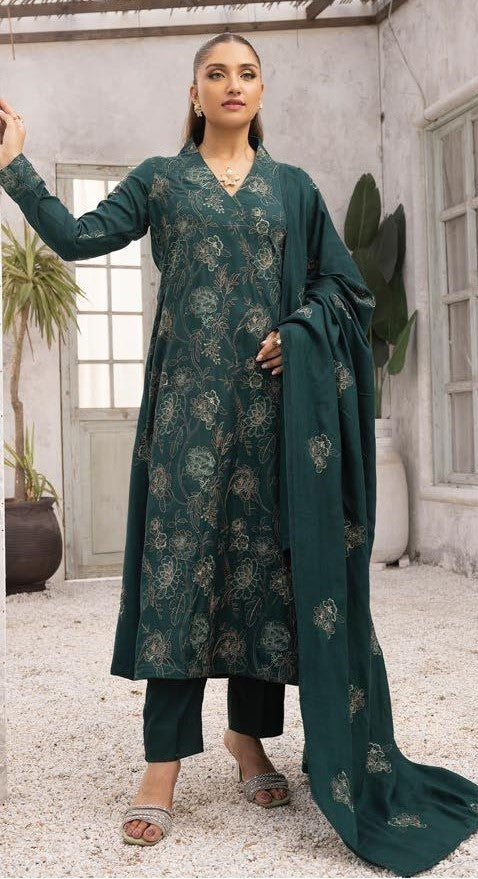 Rawayat Embroidered Peach Leather 3 Piece Suite (RP-02)