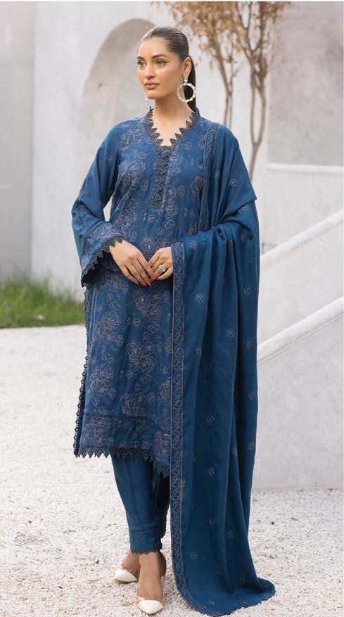 Rawayat Embroidered Peach Leather 3 Piece Suite (RP-03)
