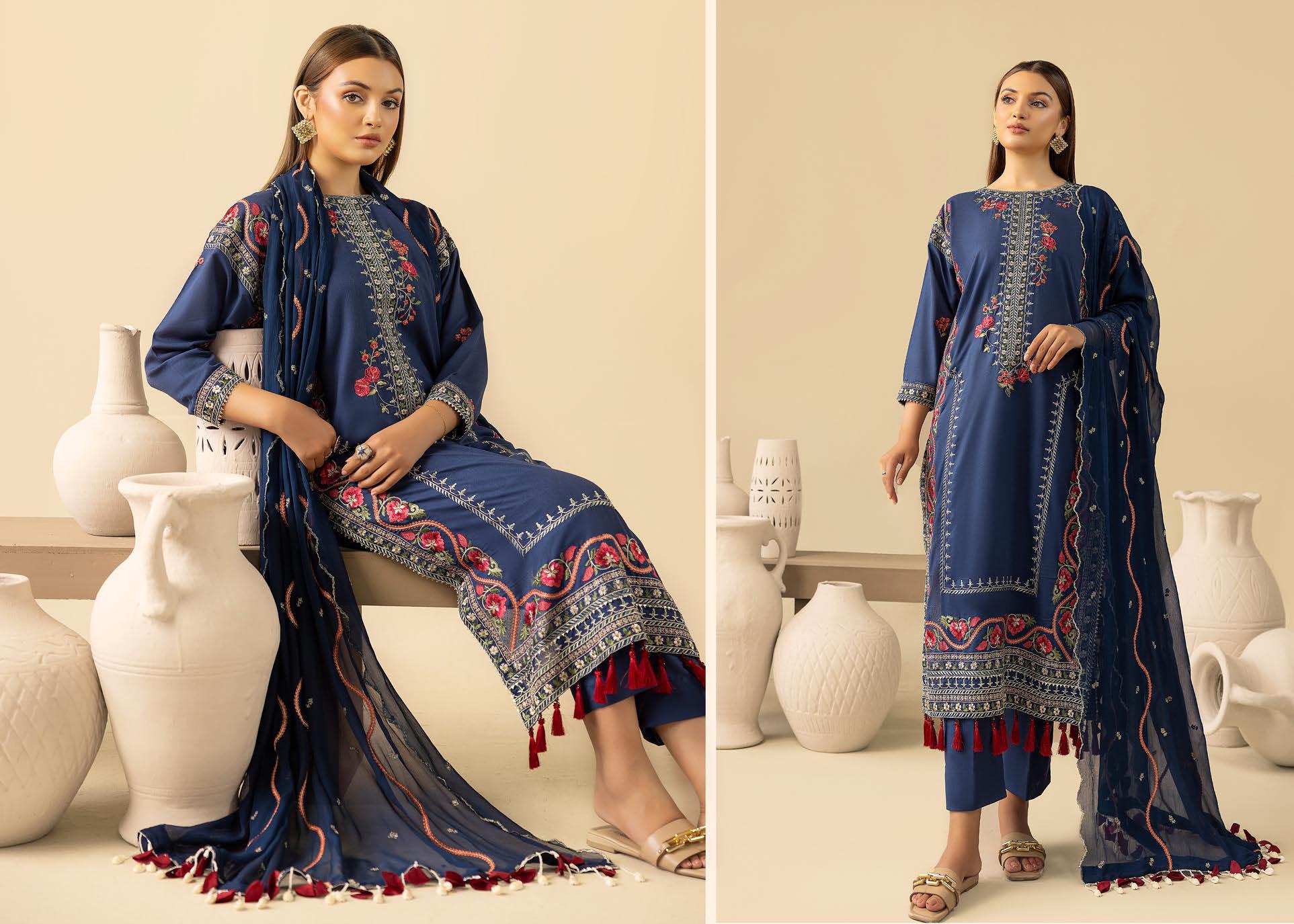 Shaamiyana Signature Karandi 3 Piece Suit (KS-305)