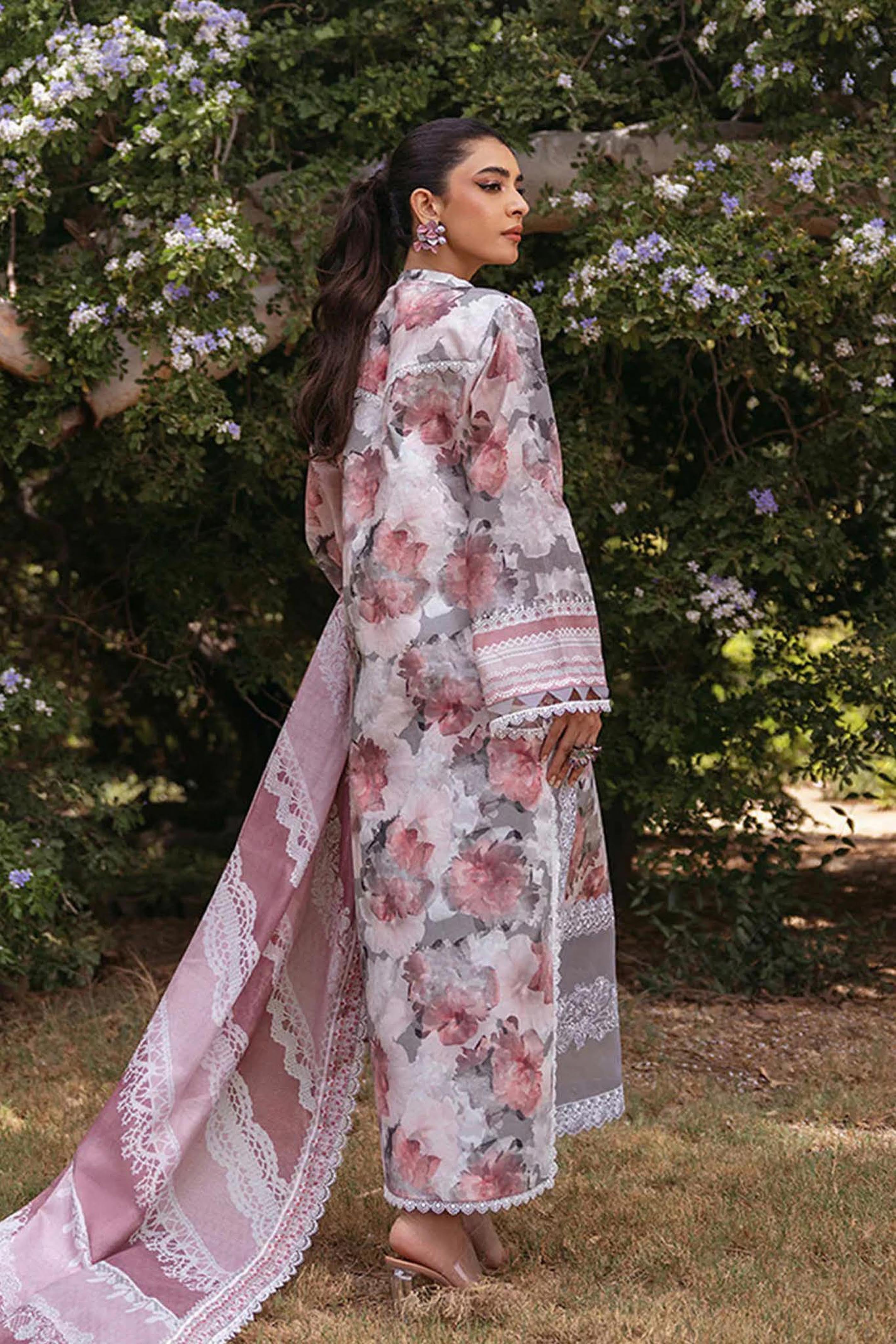 Zainab Chottani Lawn – Bana Dora 2025 (Pastel Floral Elegance 3-Piece Suit)